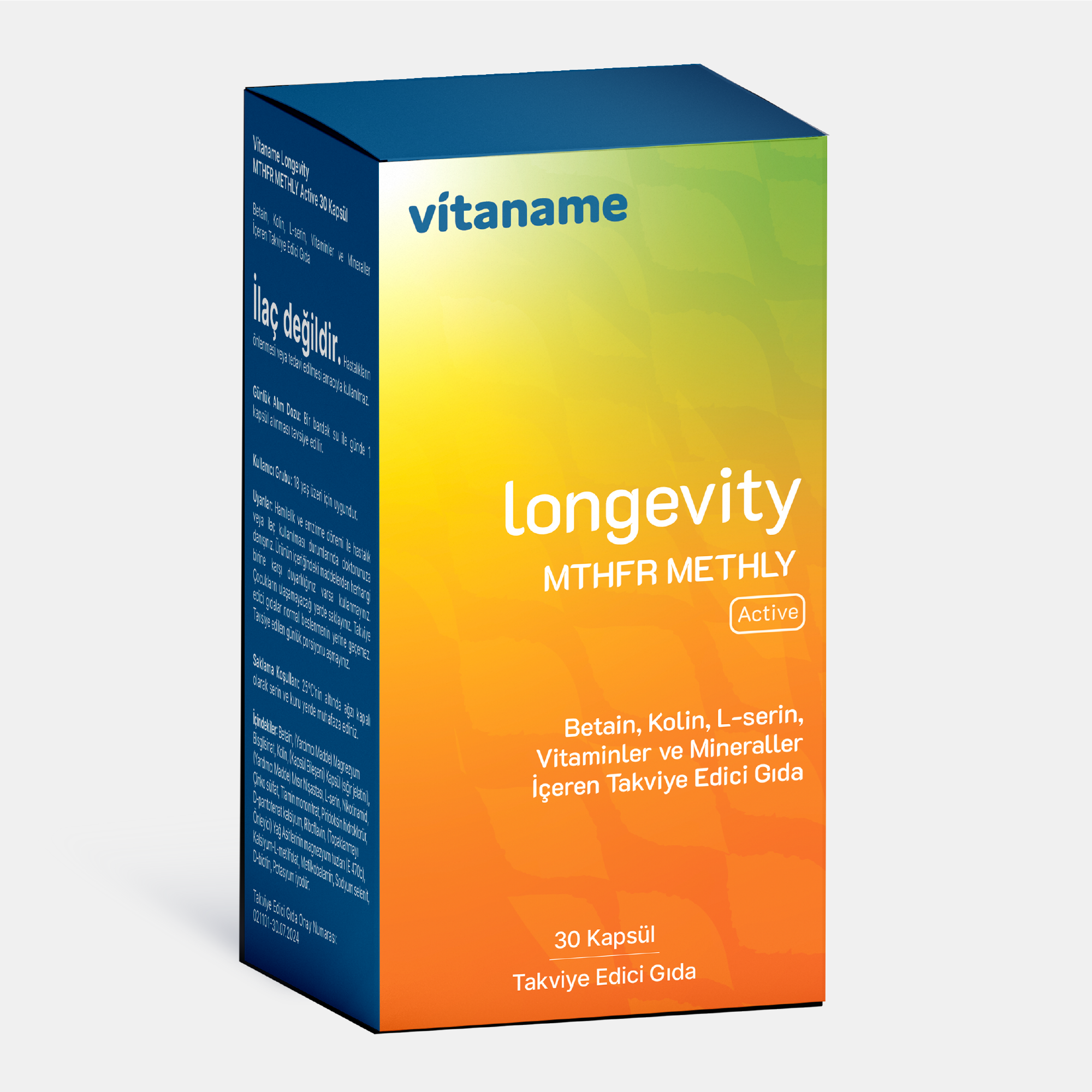 AKTİF METİL Vitaname Longevity – MTHFR Methyl Active