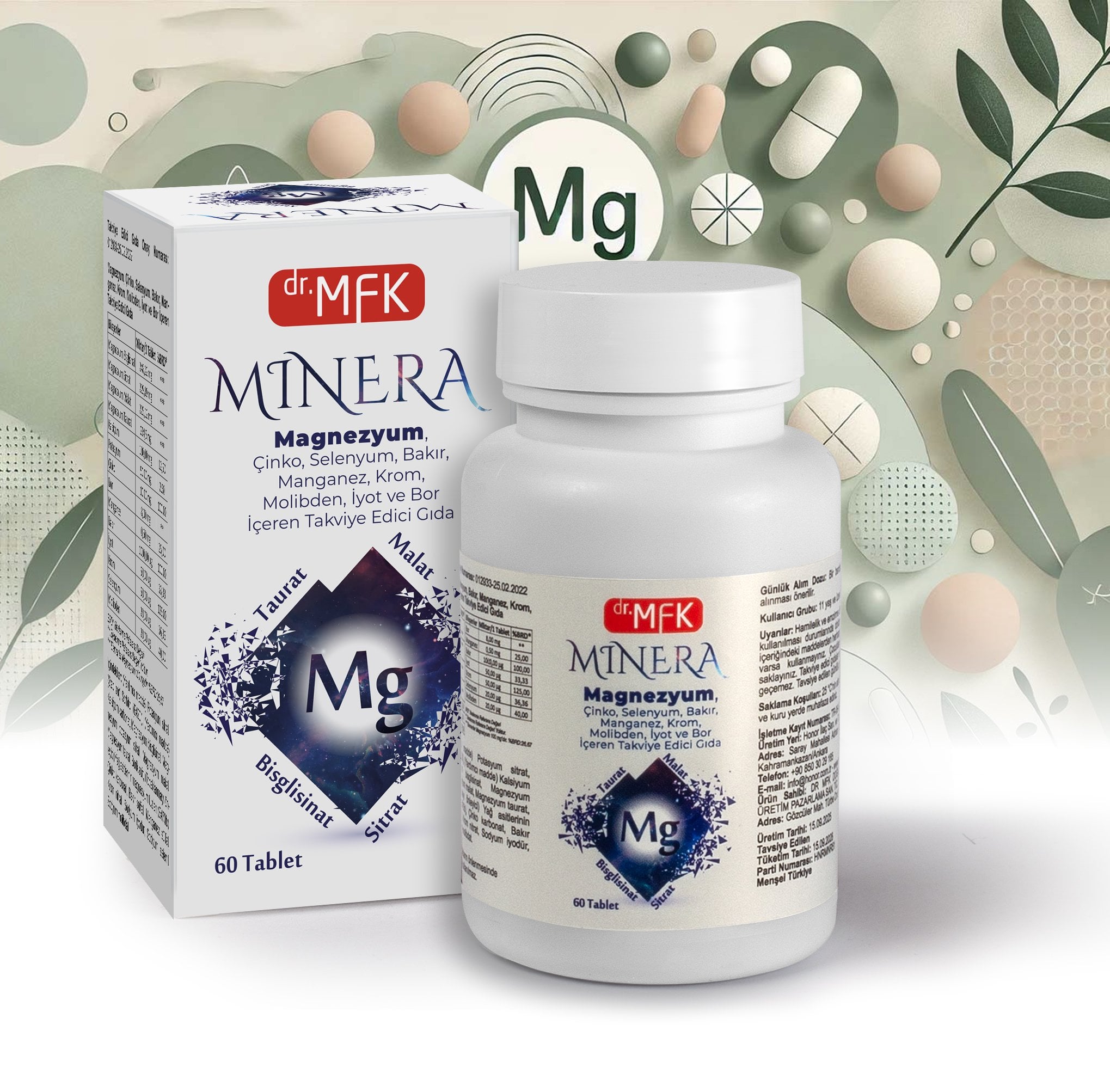 Minera (Magnezyum ,Bor,Çinko ,Selenyum)