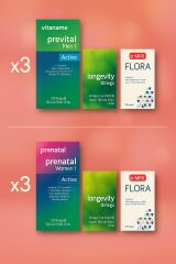 Premium - 3 Aylık Eş Paketi (3x Prevital Men Bir, 3x Prenetal Women Bir, 6x Omega Active, 6x Flora)