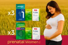 Premium - 3 Aylık Eş Paketi (3x Prevital Men Bir, 3x Prenetal Women Bir, 6x Omega Active, 6x Flora)