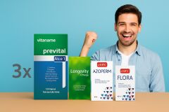 Premium - 3 Aylık Erkek Paketi (3x Prevital Men Bir, 3x Azoperm, 3x Omega Active, 3x Flora)