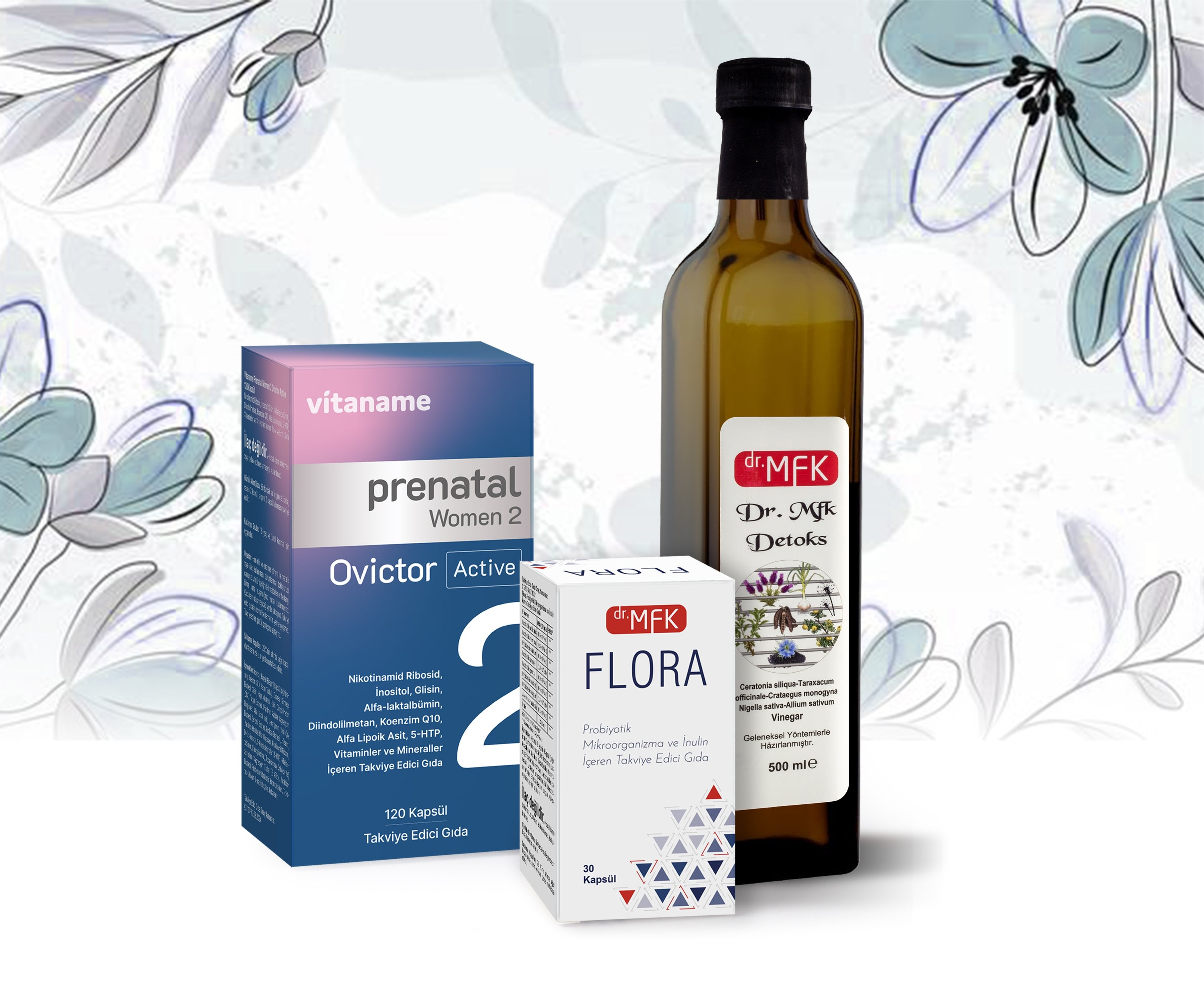 Fiit Paket -  Ovictor (Ovictor, Detoks Sirke, Flora)