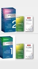 EŞ PAKETİ 2   {OVİCTOR }. 1 AY (1 adet Prevital Man 1, 2 adet Omega Active, 2 adet Flora, 1 adet Prenatal Woman 2 Ovictor)
