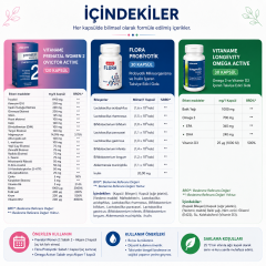 EŞ PAKETİ 2   {OVİCTOR }. 1 AY (1 adet Prevital Man 1, 2 adet Omega Active, 2 adet Flora, 1 adet Prenatal Woman 2 Ovictor)
