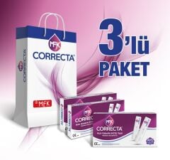 Correcta Hızlı Gebelik (HCG) Testi 3'lü Paket - Pratik Takip ve Güvenilir Sonuç